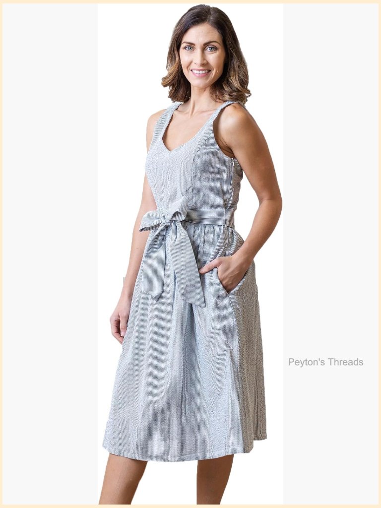 A-Line Maxi Dress With Sash - Organic Cotton
